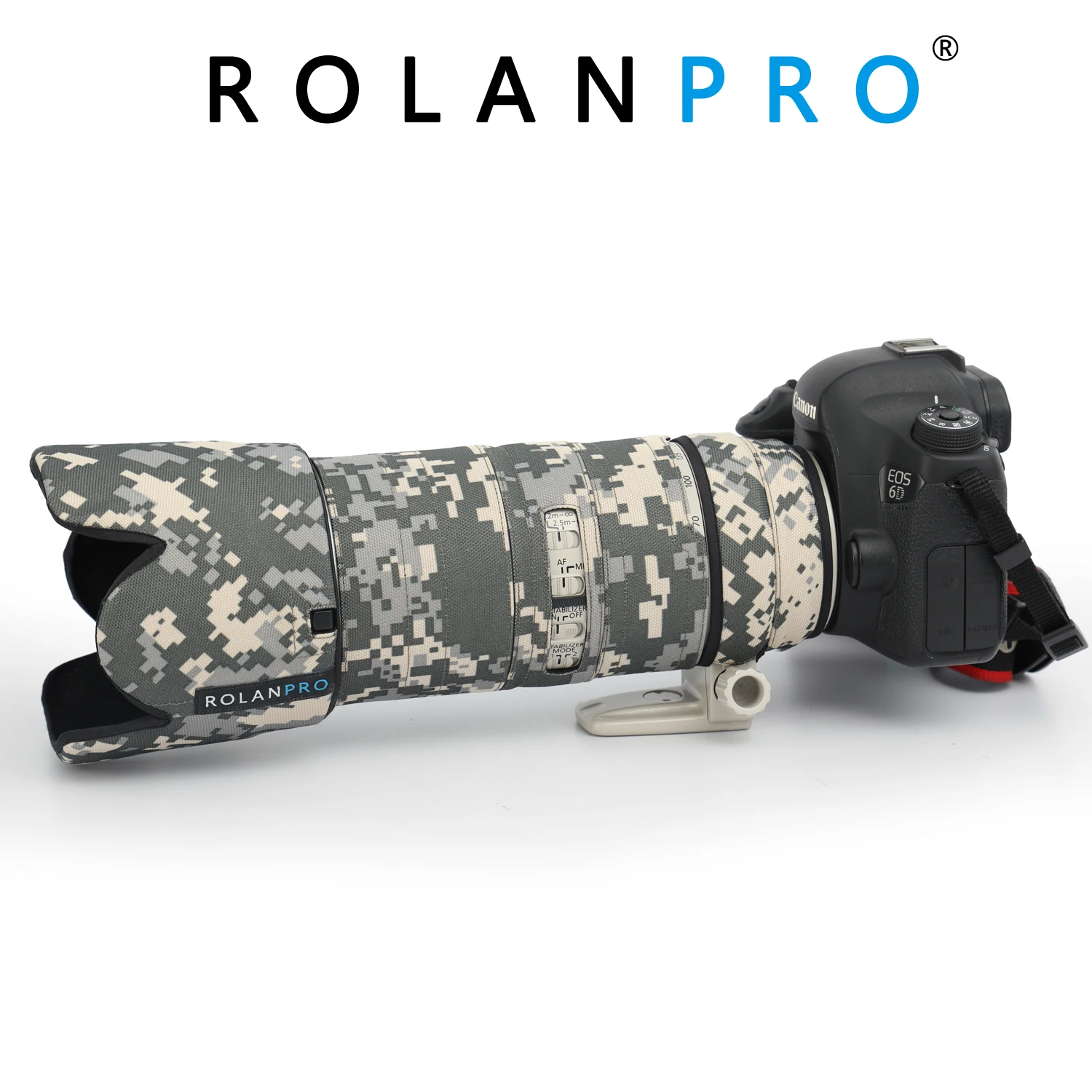 Rolanpro Parapioggia Impermeabile Con Rivestimento Mimetico Per Canon Ef 70-200Mm F2.8 L Is Ii Usm Custodia Protettiva Per Pistole