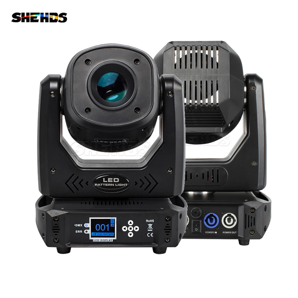Shehds 2Pcs 100W Led Gobo Spot Light 6 Prisma Con Display Lcd Per Ktv Music Discos Party Theater Stage Dj Lighting