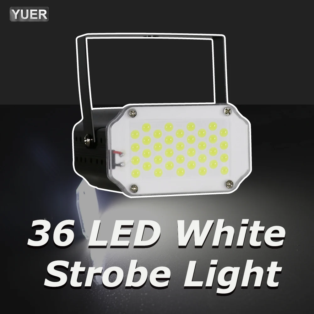 36 Led Luci Stroboscopiche Bianche Discoteca Dj Party Holiday Christmas Music Bar Club Sound Activated Flash Stage Lighting Effect