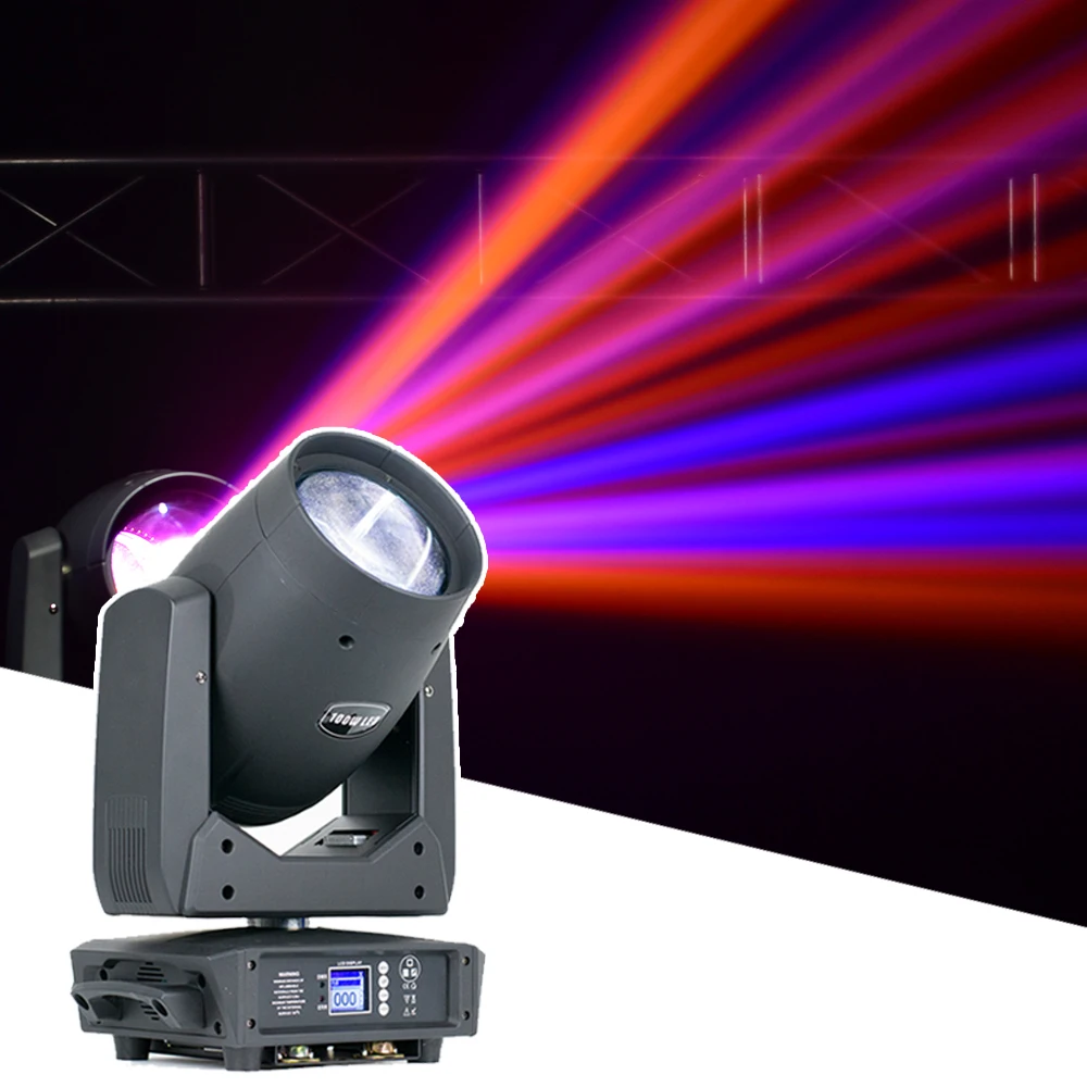 Attrezzature Professionali Dj 100W Led Lyre Moving Head Light Beam Spot Stage Lighting Per Dj Disco Nightclub Party Light Music