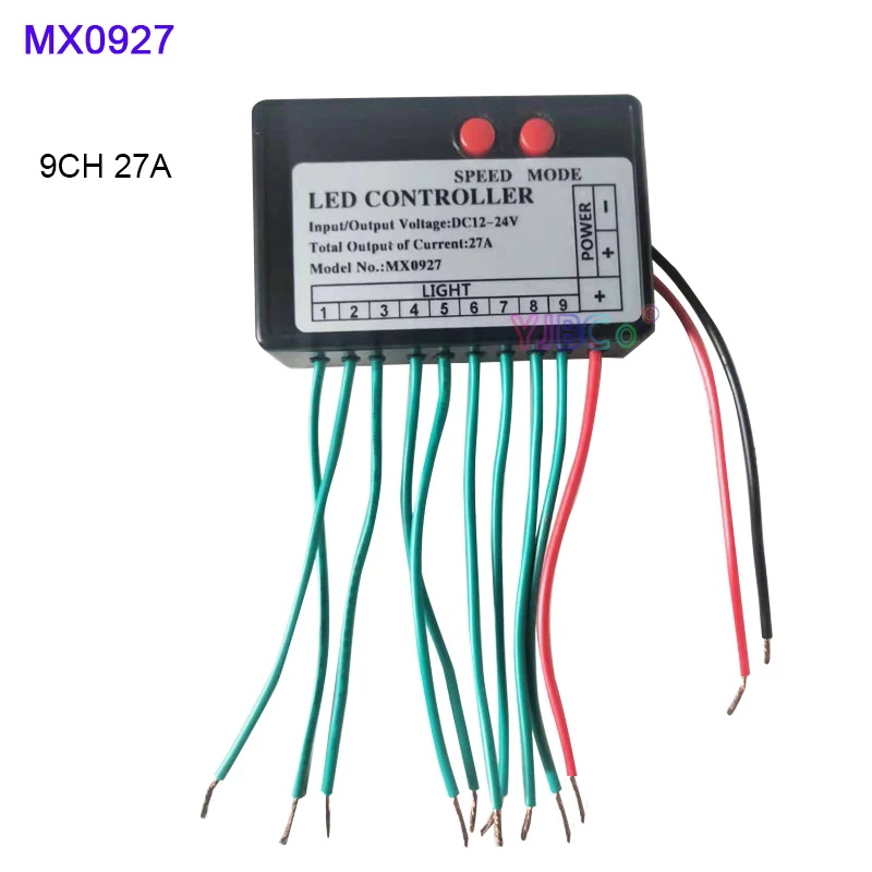 12V 24V 4Ch 9Ch Singolo Colore Led Strip Light Controller Jump Water Burst Flash Horse Sign Parola Luminosa Display Light Box Switch