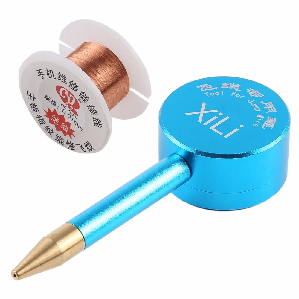 0.01Mm Scheda Madre Impronta Digitale Salto Fly Wire Box Set Flying Line Pen Saldatura A Punti Fly Wire Strumenti Di Riparazione Per Iphone Samsung Ec