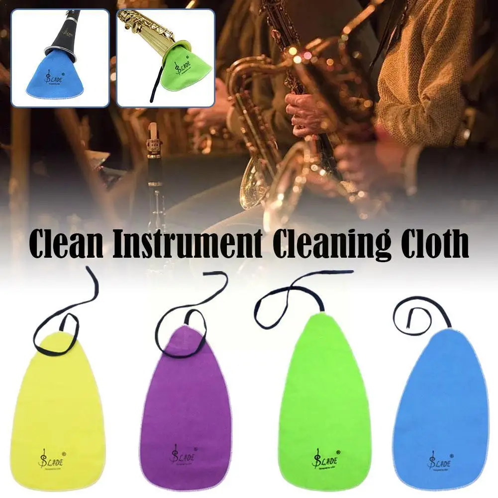 Muslady Woodwind Instruments Panno Per La Pulizia Con Cinturino Soft Schammy Cleaner Per Oboe Flute Clarinetto Saxophone Cleaing Kit J0L8