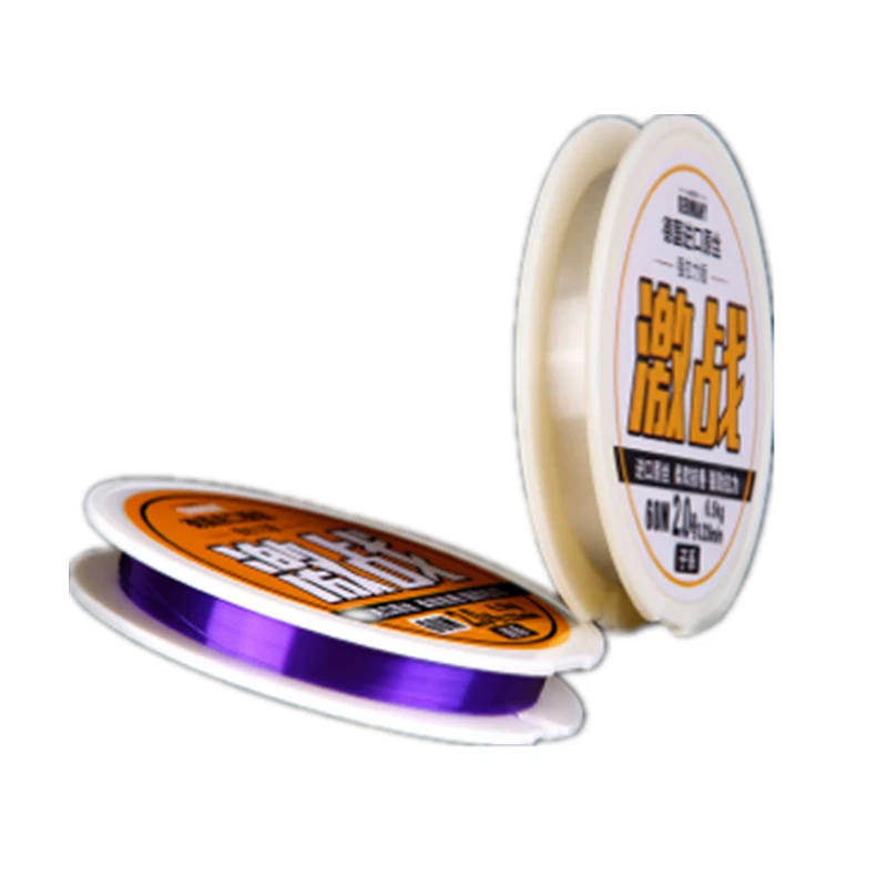 60M Super Soft Nylon Protofilamen Lenza Autentica Linea Secondaria Principale Super Strong Force Anti Winding Fish Line Thread Pesca