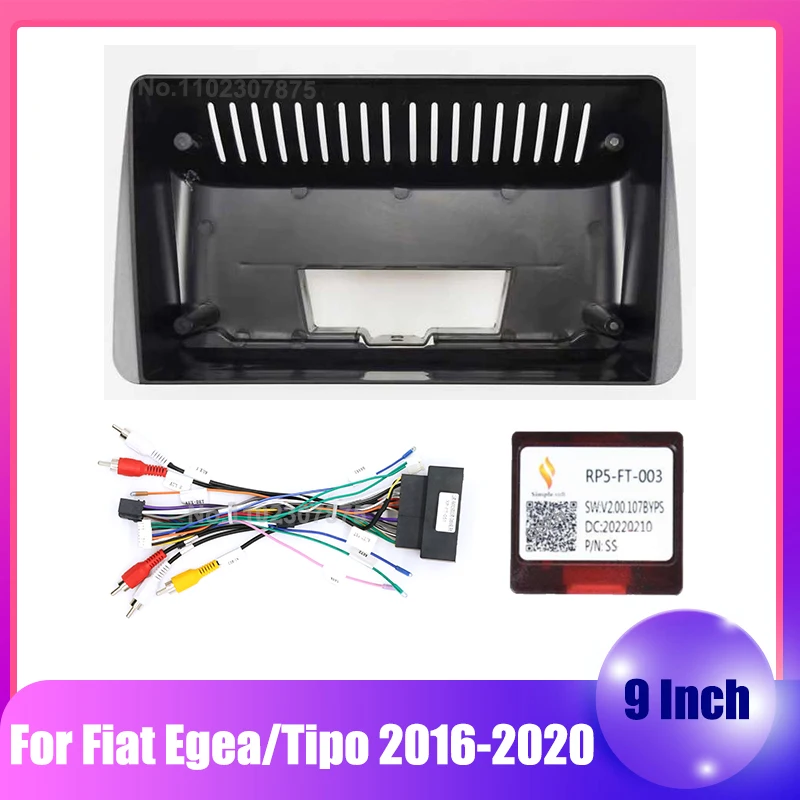 Car Frame Fascia Adapter Canbus Box Decoder Android Radio Audio Dash Fitting Panel Kit Per Fiat Egea Tipo 2016-2020