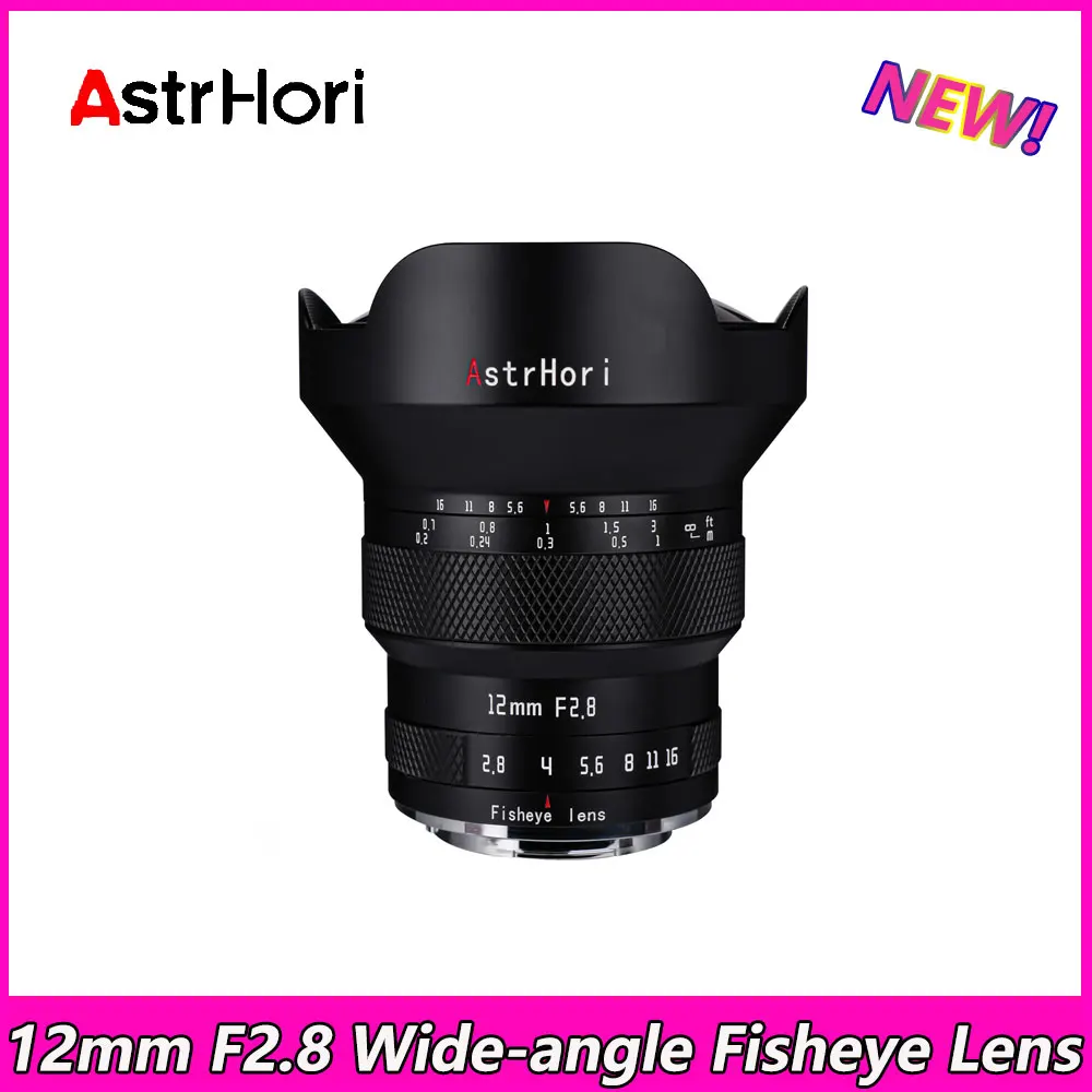 Astrhori 12Mm F2.8 Obiettivo Fisheye Obiettivo Grandangolare A Telaio Completo Per Fotocamera Canon Rf Nikon Z Fuji Gfx Sigma/Panasonic/Leica L