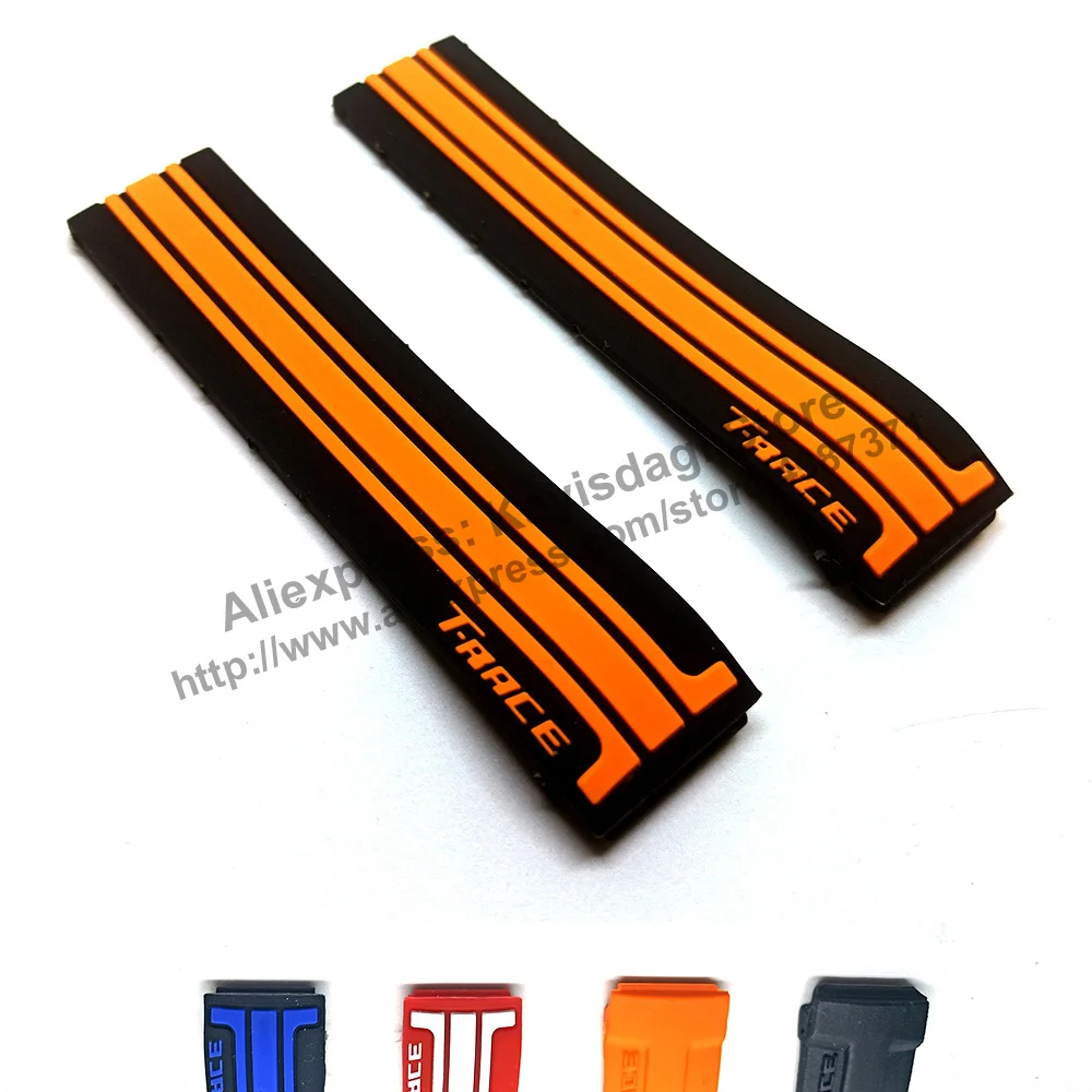 Cinturino Per Cinturino In Gomma Nera Blu Da 21Mm Comp. Tissot T-Race T048417 , T027417