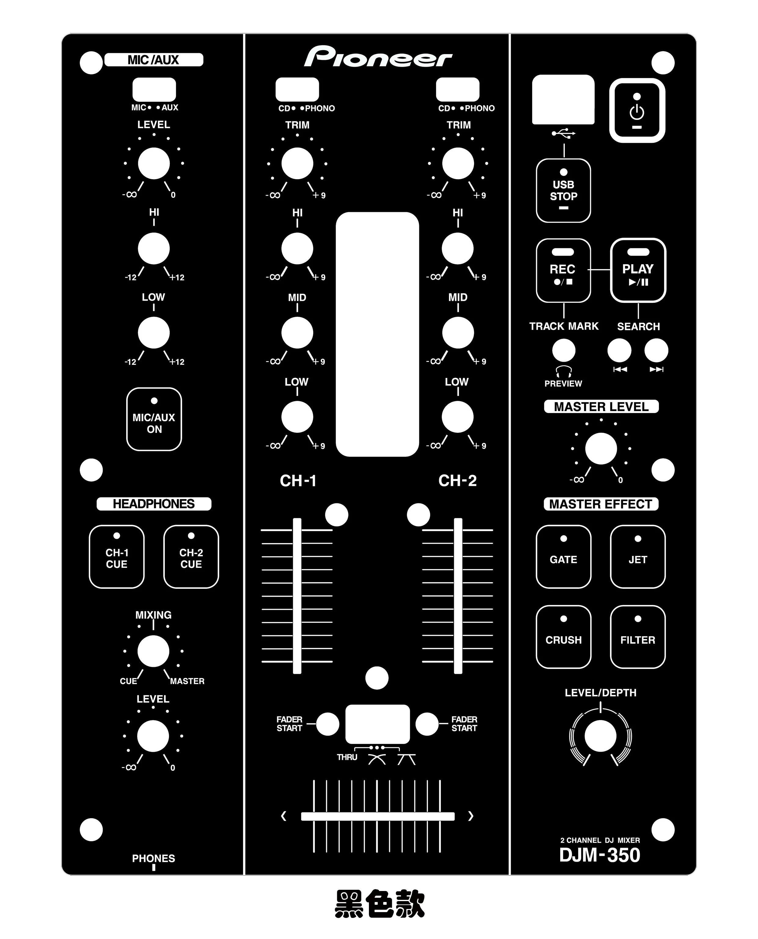 Djm-350 Skin Mixer Panel Mask, Pioneer 350 Patch Colorata, Personalizzabile
