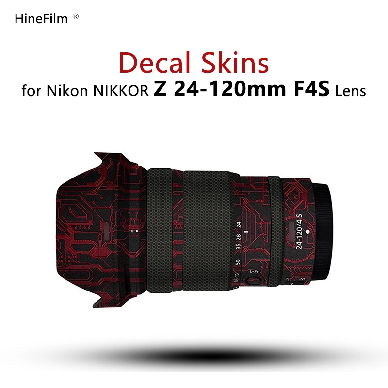 Nikkor Z 24120 F4 Copriobiettivo Pelle Per Nikon Nikkor Z 24-120Mm F4 S Lens Decal Skin 24-120 F4 Pellicola Protettiva Coat Wrap Sticker