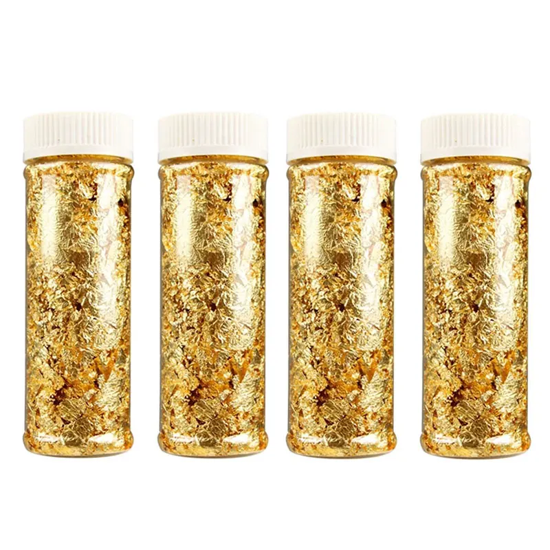 1Pcs Food Grade Genuine Gold Leaf Schabin Flakes 2G 24K Gold Piatti Decorativi Chef Art Cake Decorating Tools