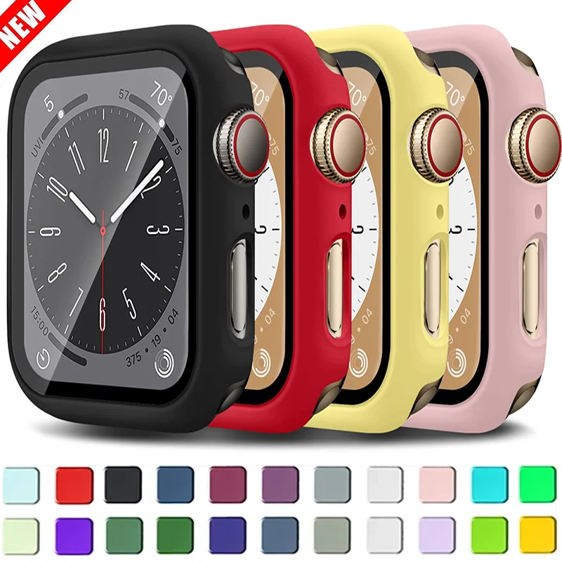 Proteggi Schermo In Vetro Temperato Per Apple Watch Series 8 7 6 5 4 3 Se 2024 41Mm 45Mm 44Mm 40Mm Iwatch Protezione Pellicola Protettiva
