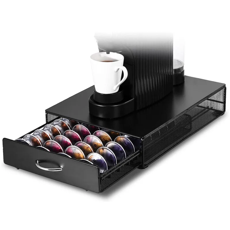 Porta Cialde Caffè Cassetto Portaoggetti Compatibile Starbucks Verismo Nespresso Vertuo Caffitaly Lavazza Portacapsule Bancone Da Cucina
