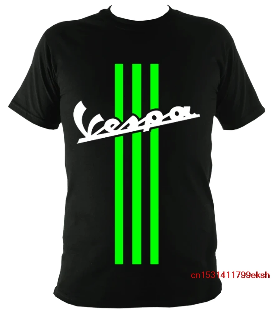 Vespa Scooter Green Stripes Jack Alpha T-Shirt