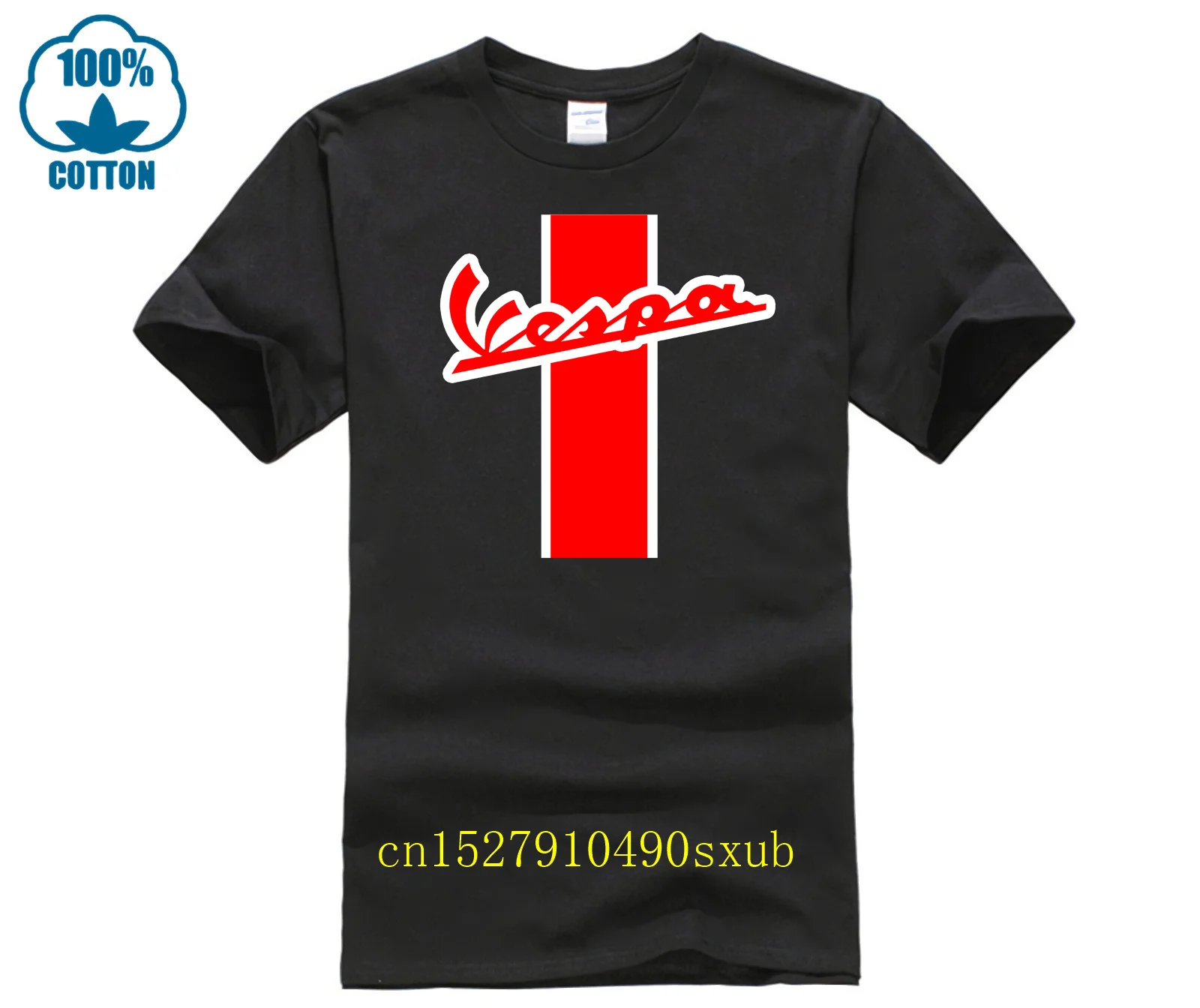 Vespa Scooter Red Stripe Jack Alpha T Shirt