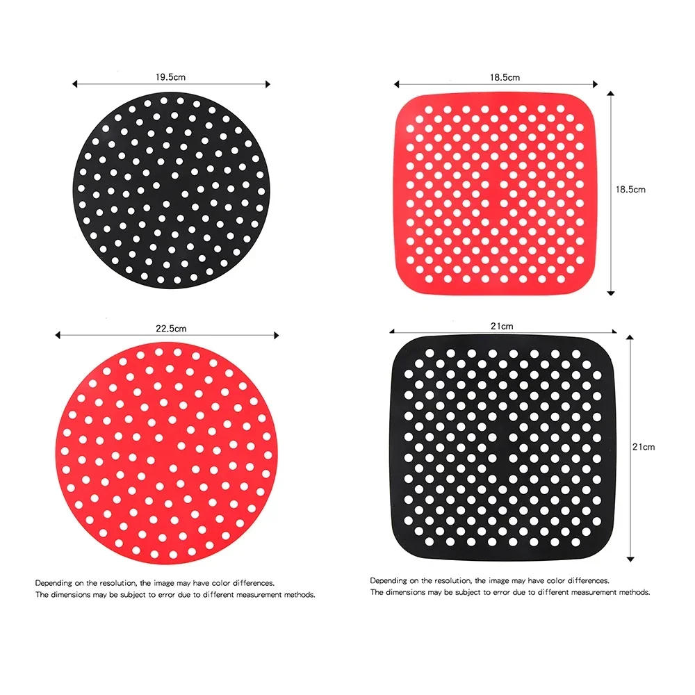 2Pcs Silicone Air Fryers Liner Steamer Pad Airfryers Accessorio Kitchen Baking Liner Utensili Da Cucina Friggitrici Ad Aria Carta Da Forno