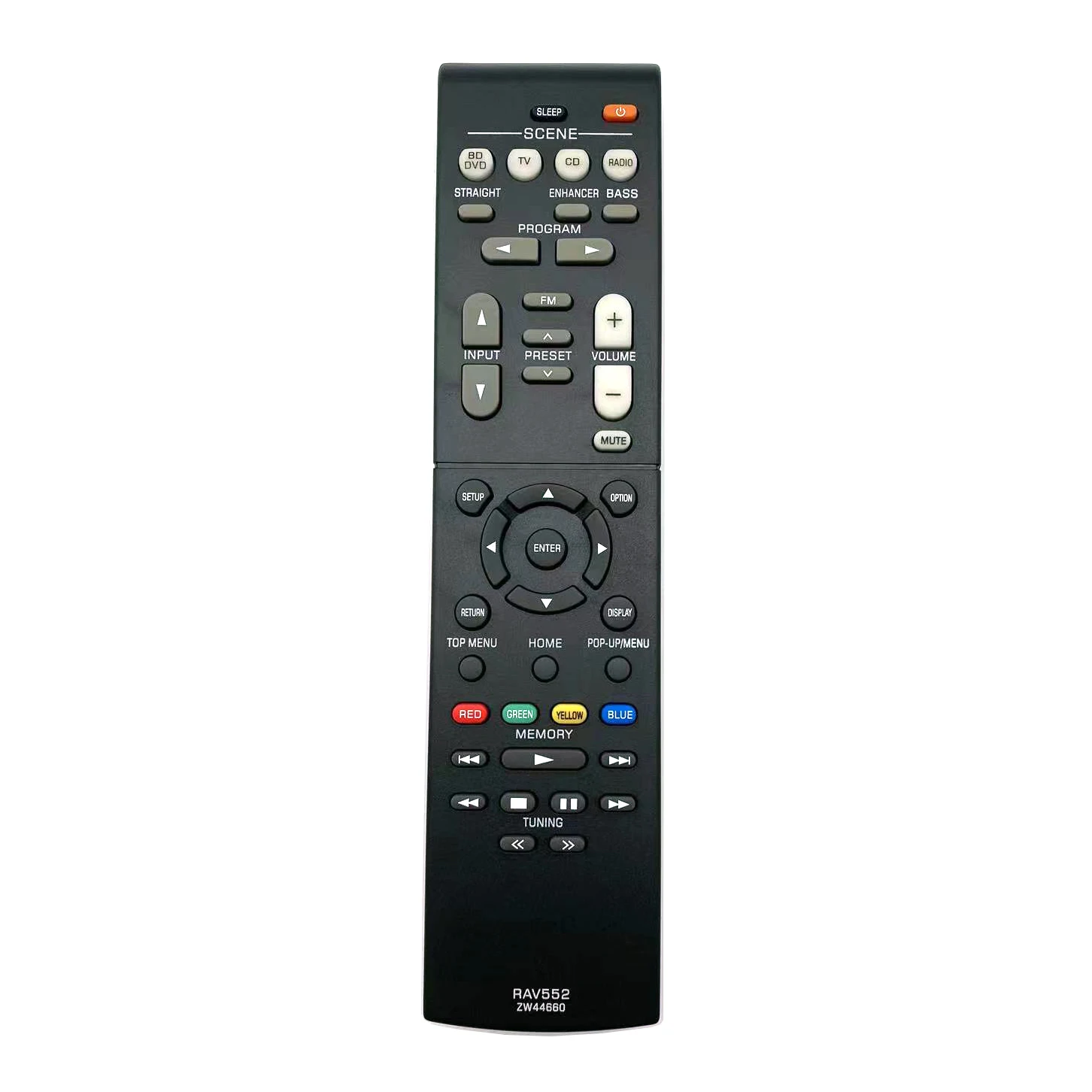 Rav552 Per Yamaha Ricevitore Audio/Video Telecomando Rav549 Htr-2071 Rx-V283Bl Rx-V383 Htr-3071 Rx-V385 Htr-3072 Rx-V381