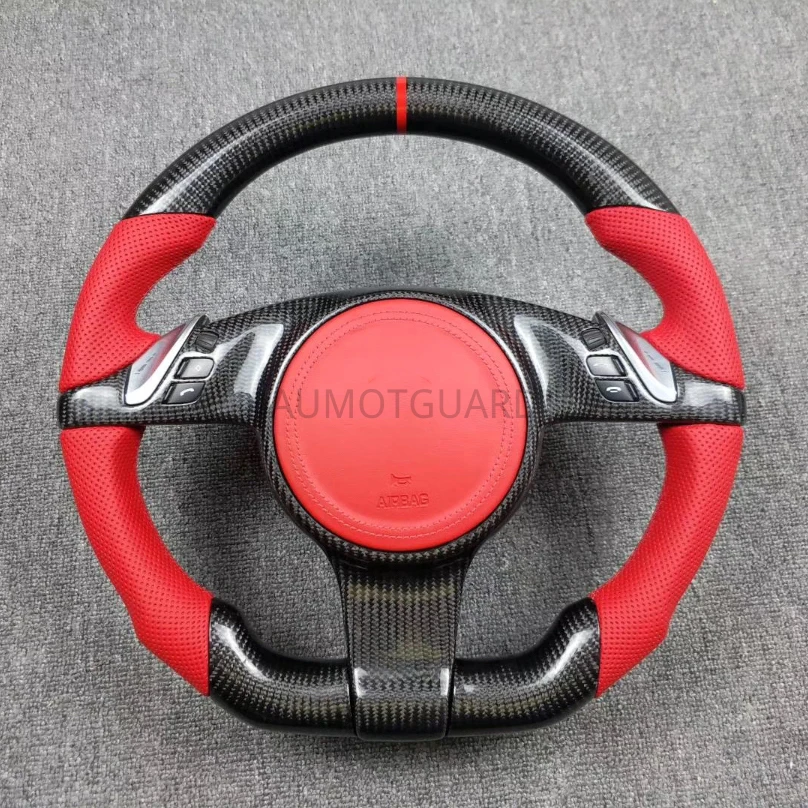 Volante Personalizzato In Fibra Di Carbonio Alcantara Per Porsche 911.1 970 958 Panamera Cayenne Racing Wheel Convertible