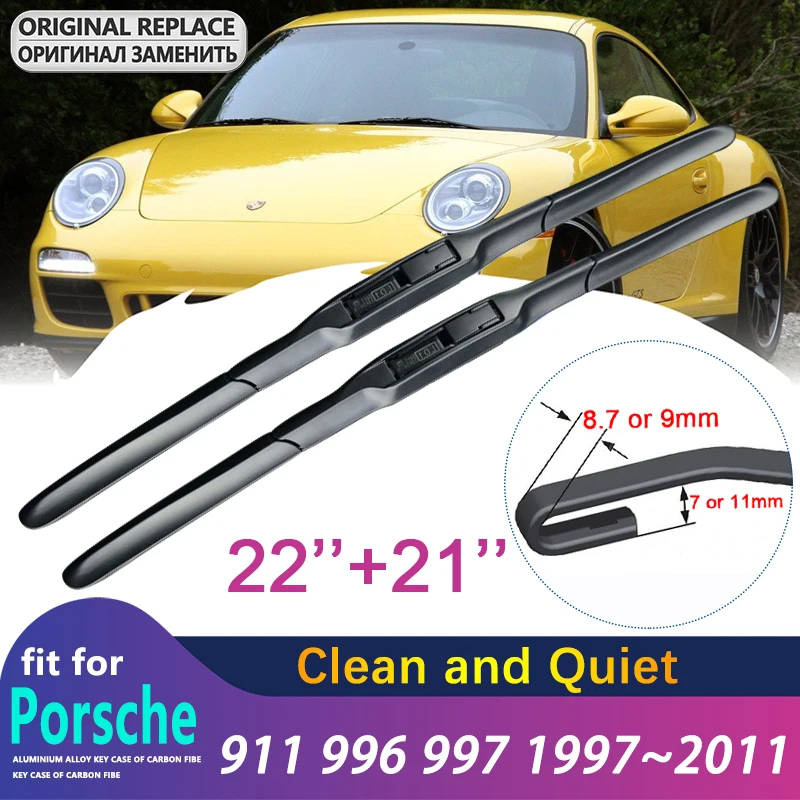 Per Porsche 911 991 996 997 1997 ~ 2011 2004 2005 2006 2009 Tergicristalli Anteriori Auto Tergicristallo Accessori Auto Bracci Gancio U H
