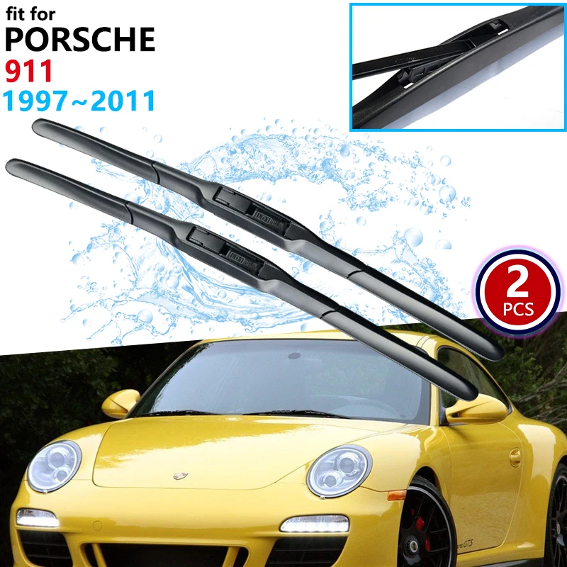 Per Porsche 911 991 996 997 1997 ~ 2011 2004 2005 2006 2009 Tergicristalli Anteriori Auto Tergicristallo Accessori Auto Bracci Gancio U H