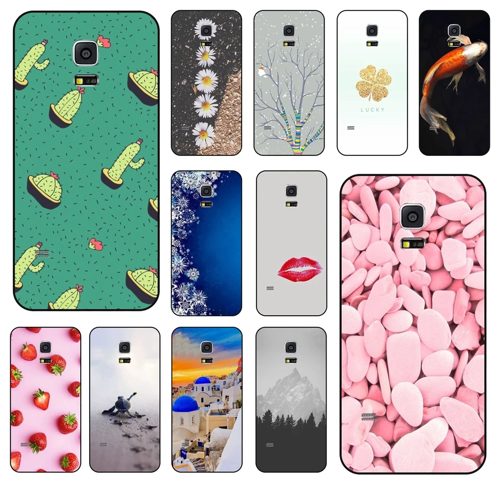 Per Samsung Galaxy S5 Mini Black Etui Trend Black Back Fashion Tiger Per Galaxy S5 Mini Custodia Protettiva Unica Per Telefono