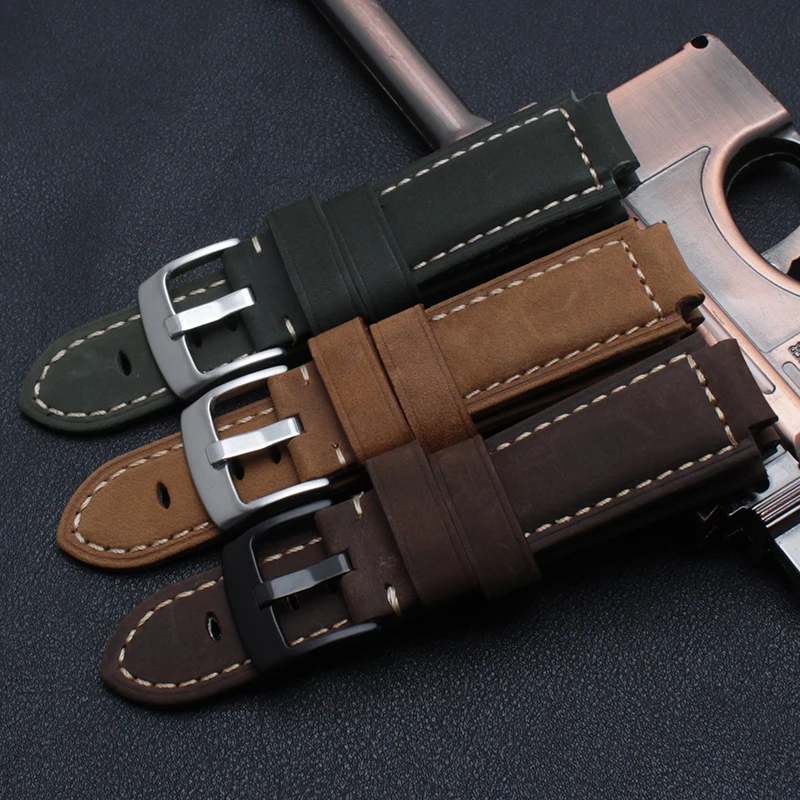 Cinturino In Vera Pelle 24*16Mm Per Timex T2N720 73 Tw2R55500 T2N720 T2N721 T2N739 Cinturino In Pelle Bovina Cinturino Marrone