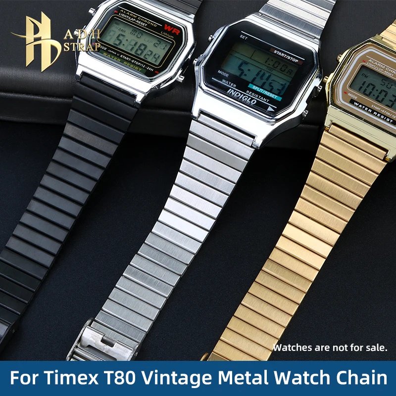 Steelness Catena Dell'Orologio Per Timex T80 Cinturino Per Orologio Da Donna In Metallo Vintage Impermeabile T78587 T78677 Tw2U31900/32000/32100 Cintu