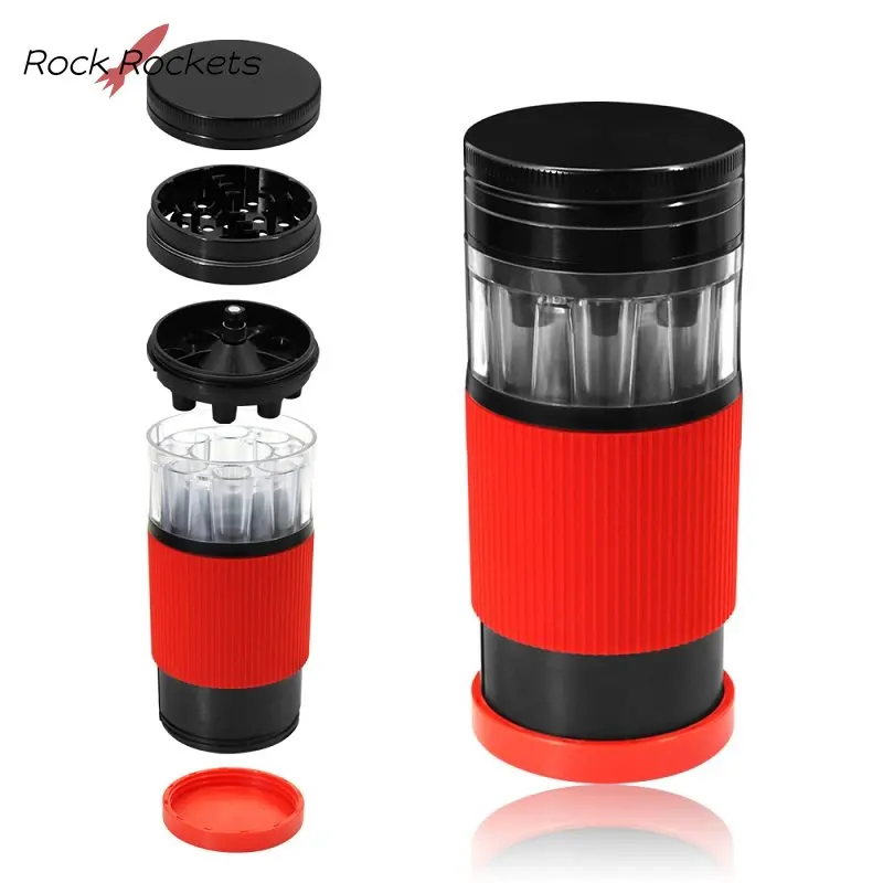 R & R New 3 In1 Grinder Grinder One Piece Cono Roll Paper 70 Mm Flare Tube Filled Metal Tobacco Crusher Herb Accessori Per Fumatori