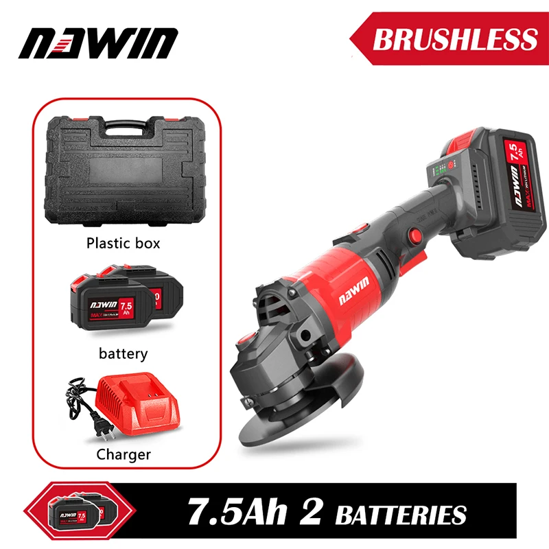 Smerigliatrice Angolare A Batteria Nawin 20V Batteria Agli Ioni Di Litio Taglio Macchina Smerigliatrice Angolare Elettrica 125Mm