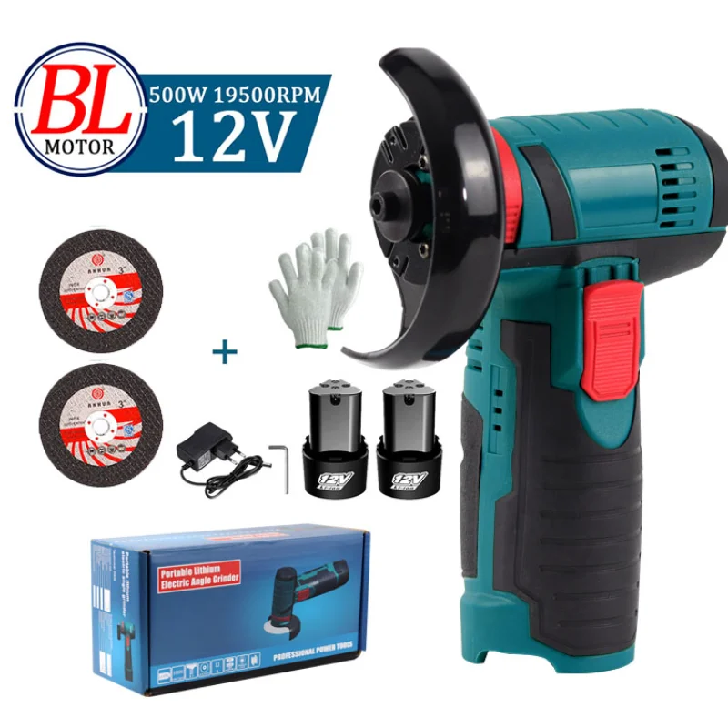 Mini Smerigliatrice Angolare 12V Con Batteria Al Litio Ricaricabile Lucidatrice Cordless Taglio Diamantato Con Accessori