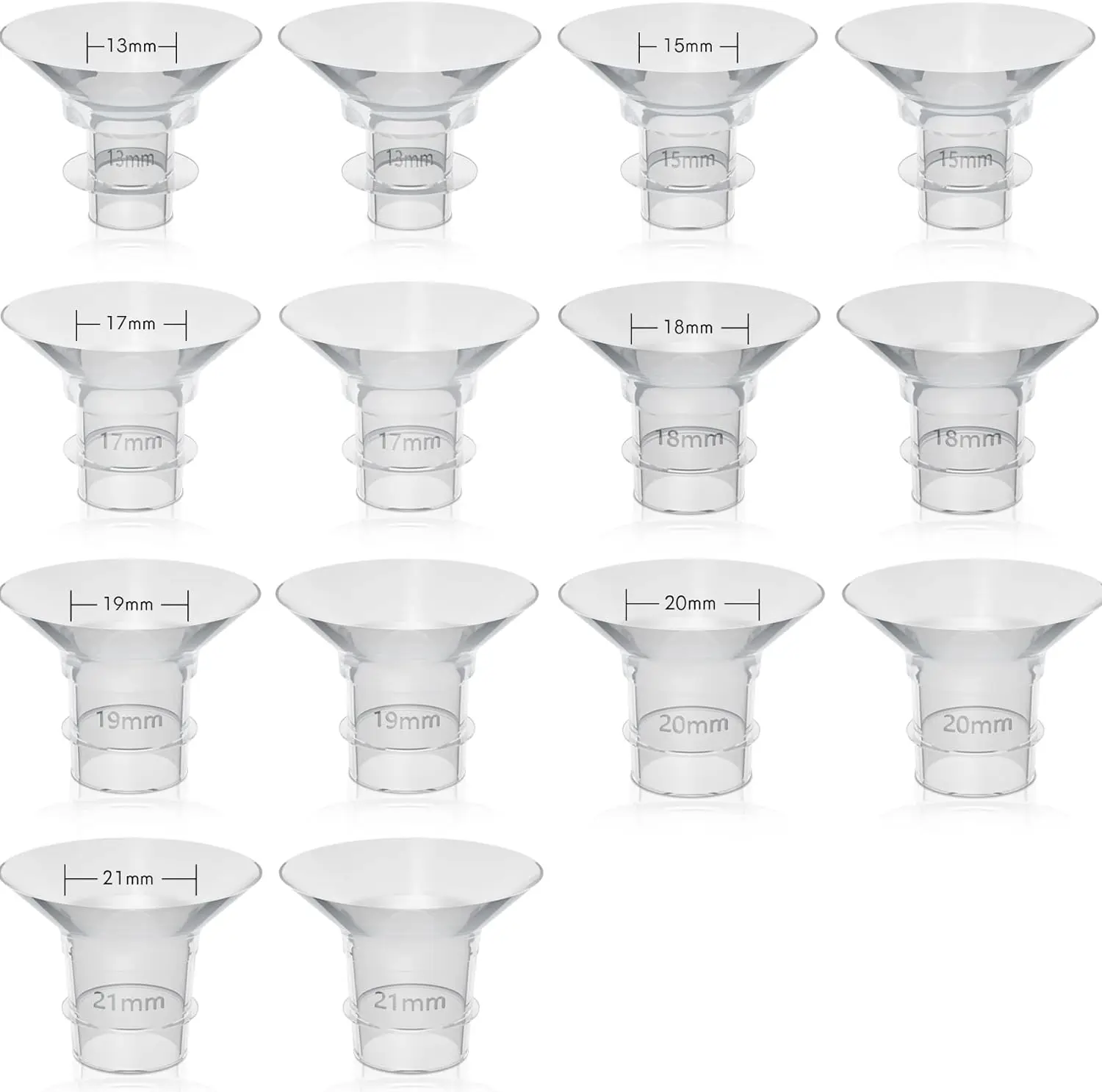 Inserti Flangiati 13/15/17/18/19/20/21Mm Compatibile Con Momcozy S12 Pro S9 M5 Ecc. Tiralatte Indossabile Da 24Mm Scudo/Flangia Da 24Mm