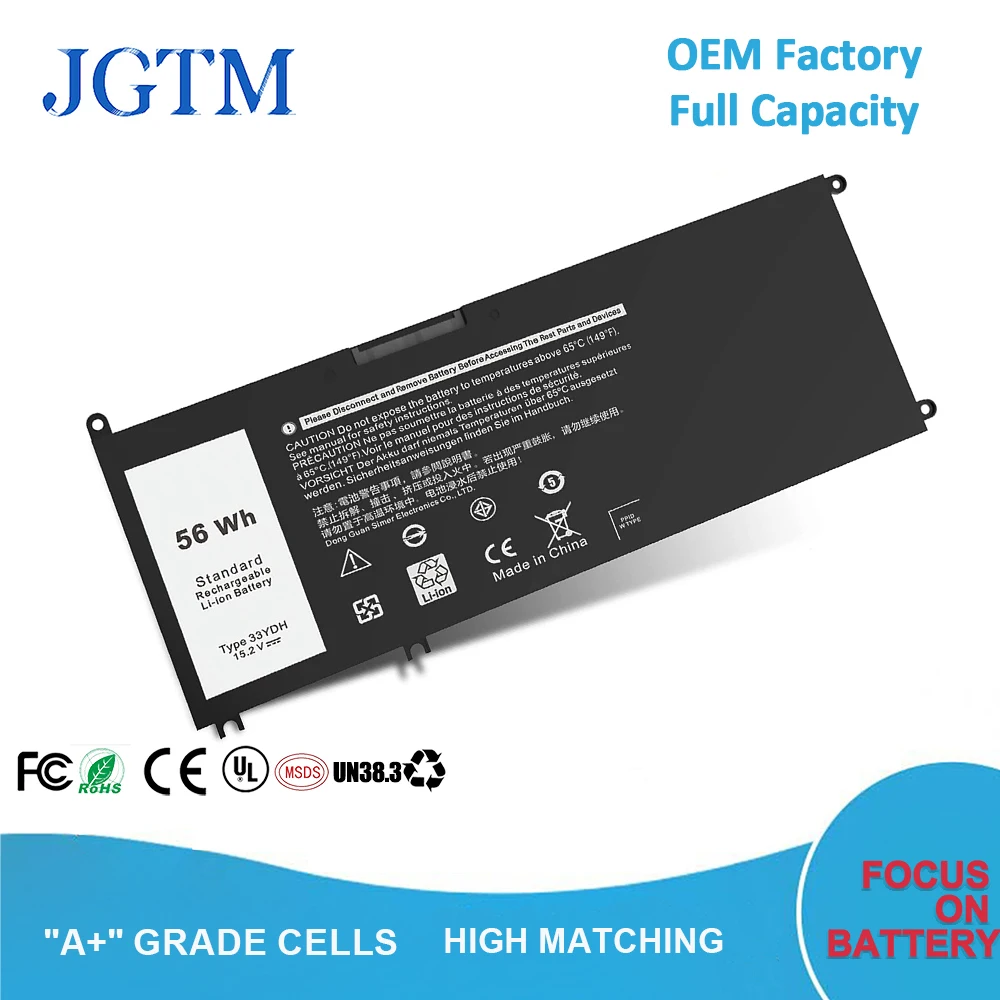 33Ydh Batteria Per Laptop Per Dell Inspiron 15 7577 17 7000 7773 7778 7786 7779 2 In1 G3 15 3579 G3 17 3779 G5 15 5587 G7 15 7588