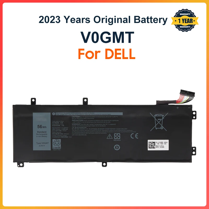 Batteria Per Laptop V0Gmt Per Dell G7 17 Serie 7700 Per Dell Inspiron 15 7501 Per Dell Vostro 15 7500 Series 11.4V 56Wh