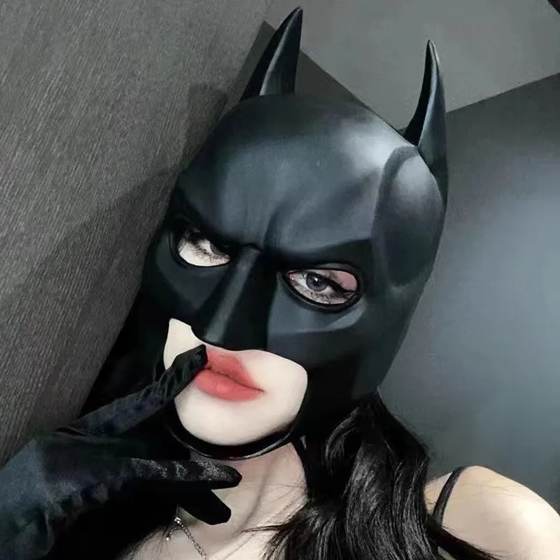 Batman Bruce Wayne Mask Superhero Movie Costume Cosplay Maschere Per Feste Di Halloween Party Short Black Latex Mask