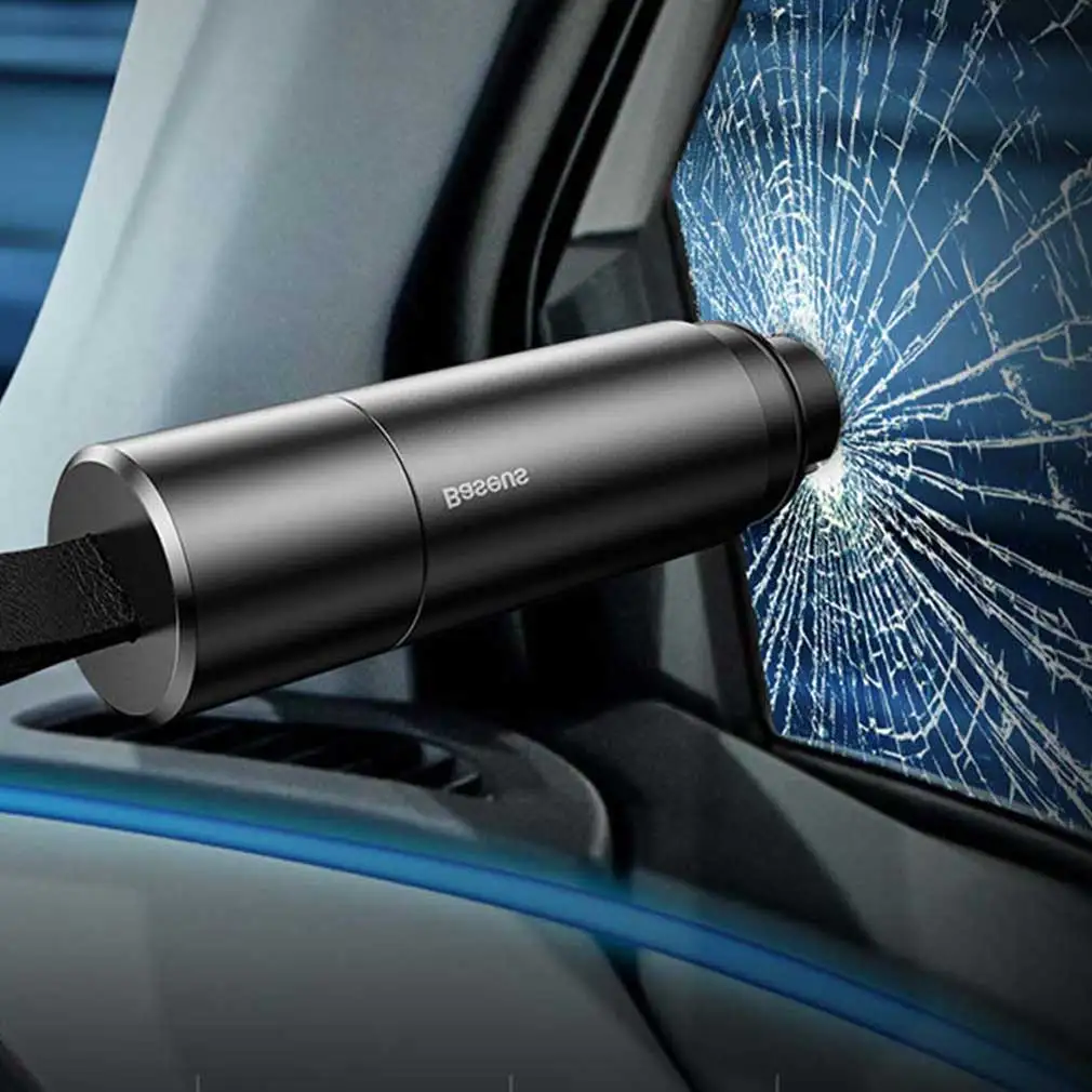 2 In 1Car Safety Hammer Auto Emergency Window Glass Breaker Cintura Di Sicurezza Cutter Knife Salvavita Escape Car Emergency Multi Tool