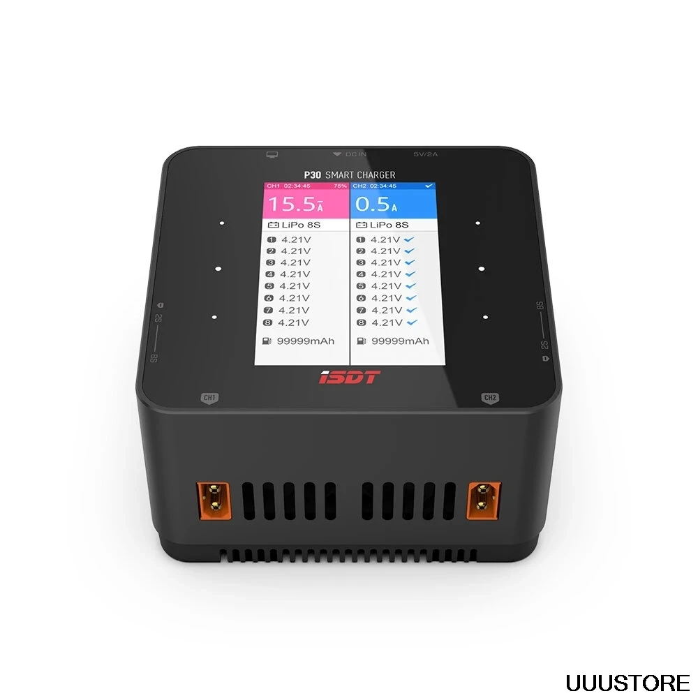 Isdt P30 Dual Balance Charger Signal Channel Max 1000W 30A Per Rc Car Airplane Racing Drone Helicopter 2-8S Lipo Life Battery