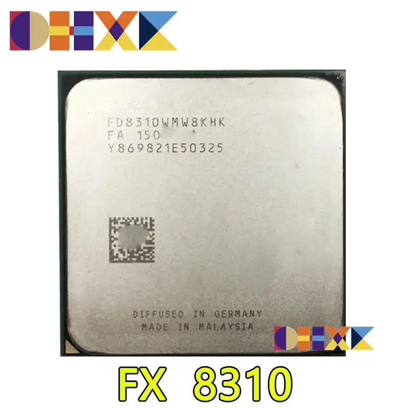 Per Amd Fx-Series Fx-8310 Fx 8310 3.4 Ghz Usato Processore Cpu A Otto Core Presa Muslimah Am3 +