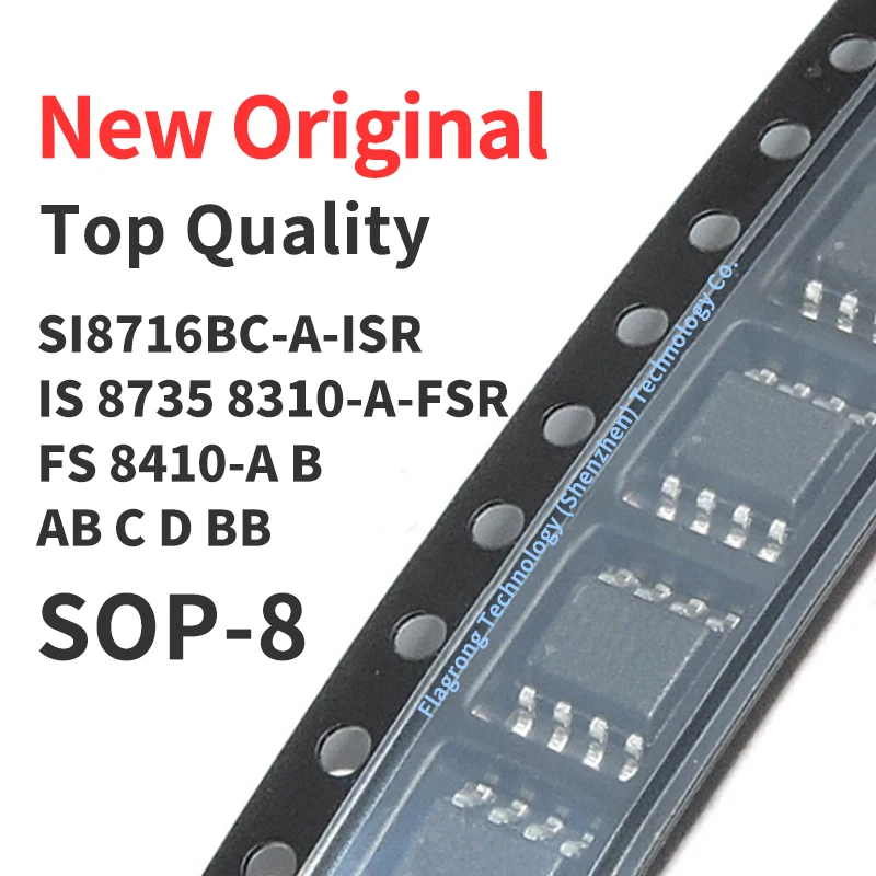 10 Pezzi Si8716Bc-A-Isr Si8410Bb-D-Isr Si8410Ab-D-Isr Si8410B-C-Isr Si8410-B-Isr Si8410-A-Isr Si8310-A-Fsr Si8735Bc-Isr Sop-8