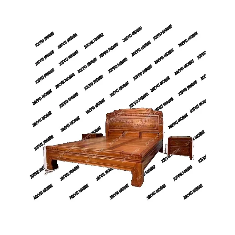 Full Palissandro Merbau Legno Da Infilare E Tenone Craft Seiko Tridimensionale Classico Intagliato 1.8 M Camera Da Letto Matrimoniale Letto Matrimonia