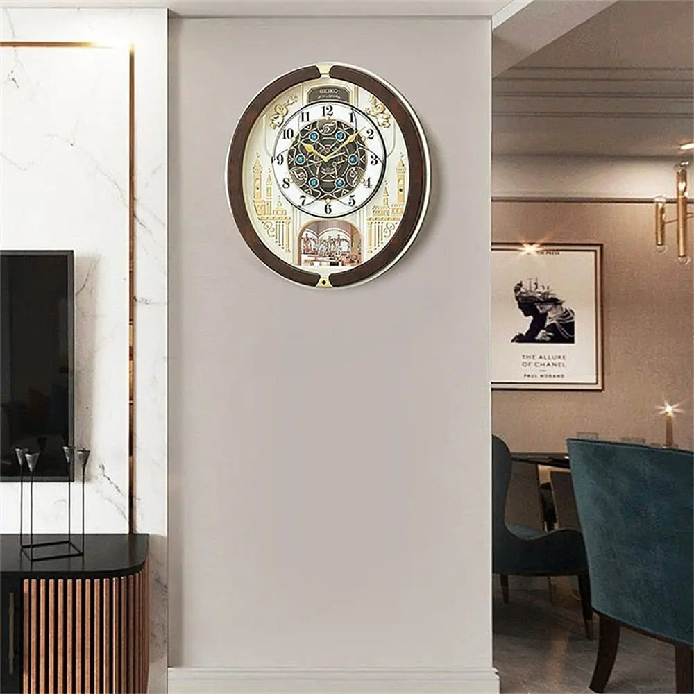 Seiko Modern Fashion Living Room Home Creative Melody Clock Radio Clock Orologio Da Parete