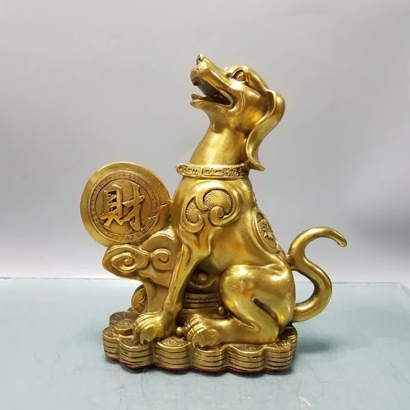 Seiko Pure Copper Wealth And Lu Dog Home Living Room Decorazioni Ottone Chinese Zodiac Dog Luy Dog Furniture Regalo Artigianale