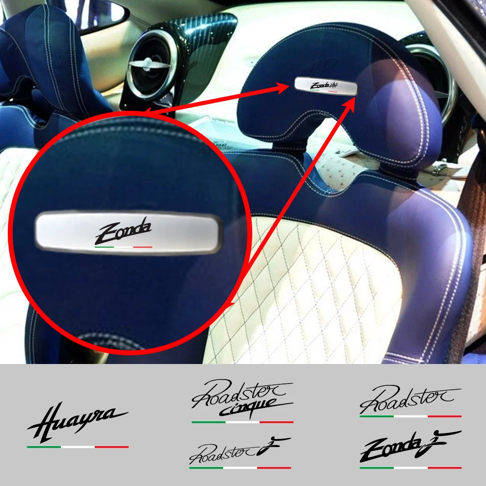 Adesivi Per Sedili Con Emblema In Metallo Per Auto Auto Anti-Kick Pad Tappetino Distintivo Per Pagani Utopia Zonda Costa Zonda S Hh Huayra R Roadster 