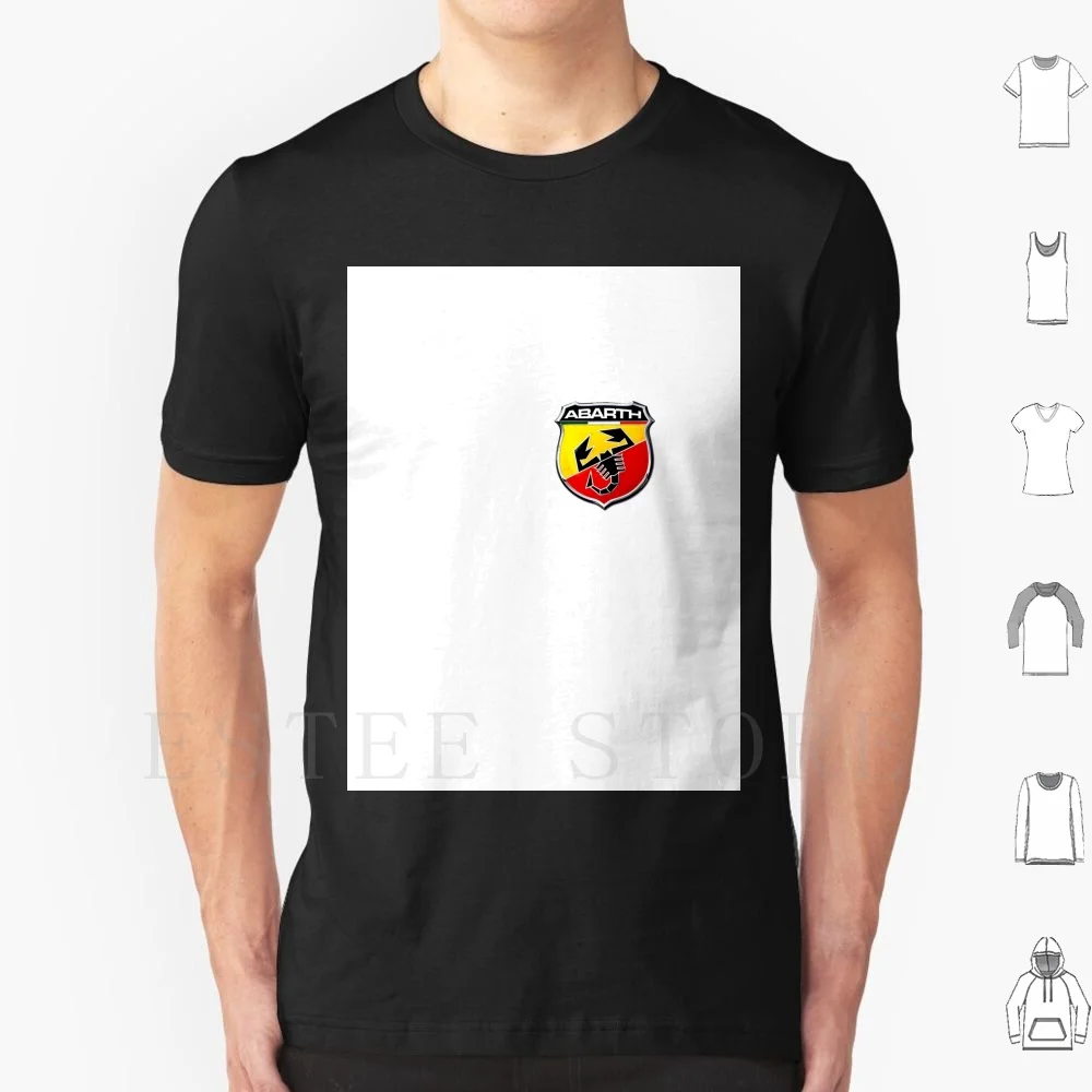 T-Shirt Abarth Stampa Cotone Abarth Car Racing Italy Rally