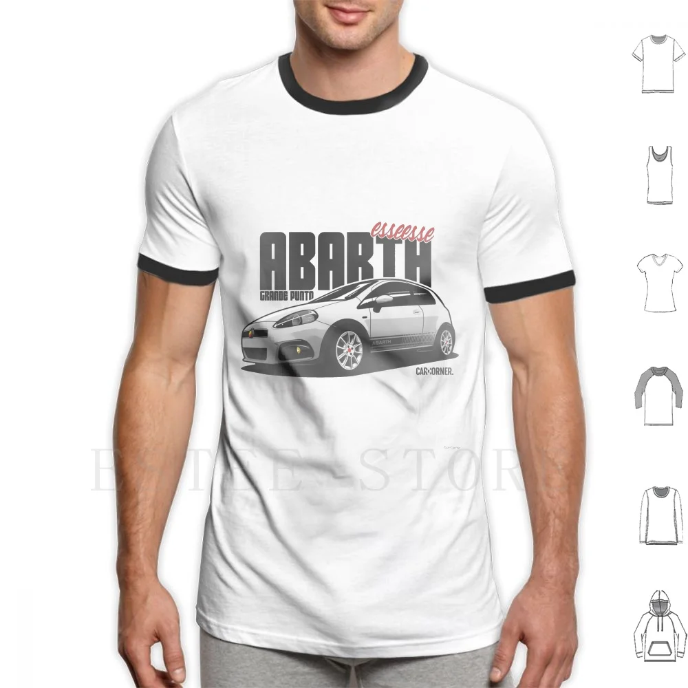 Abarth Grande Punto Esseesse-Carcorner T Shirt Uomo Cotone 6Xl Fiat Grande Punto Esseesse Grandepunto Abarth 500 Carcorner Car