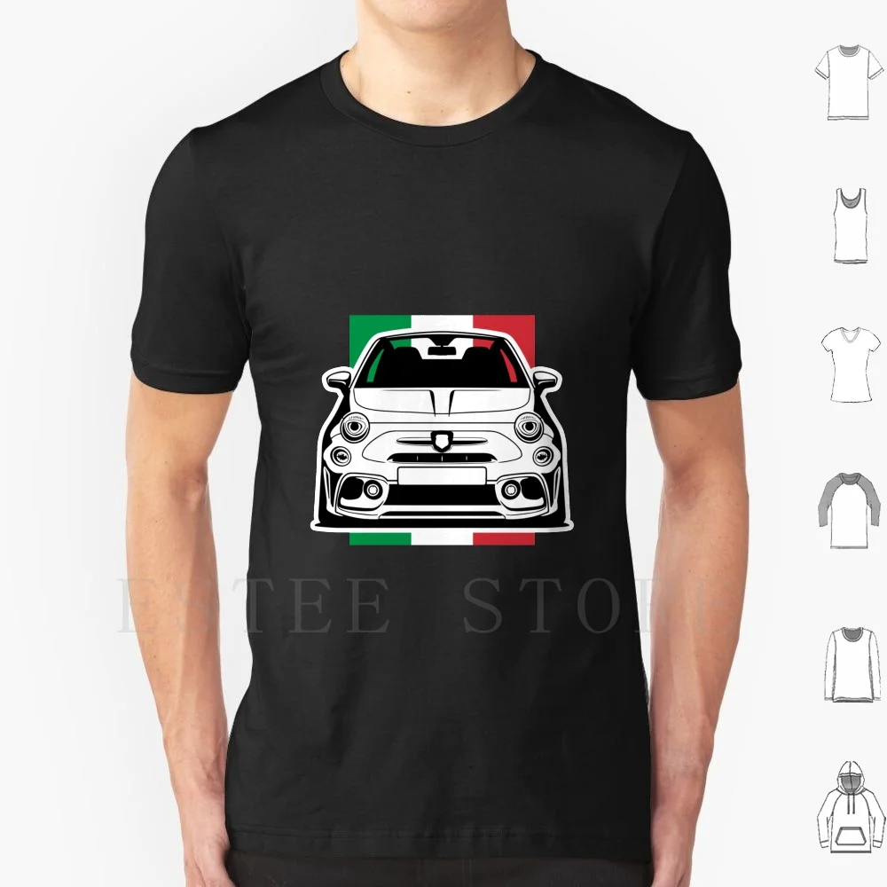 Italia Fiat Abarth 595 T Shirt Diy Big Size 100% Cotton Carlover Front Car Car Motorsport Speed Racing Fiat 500 Fiat 500 Abarth