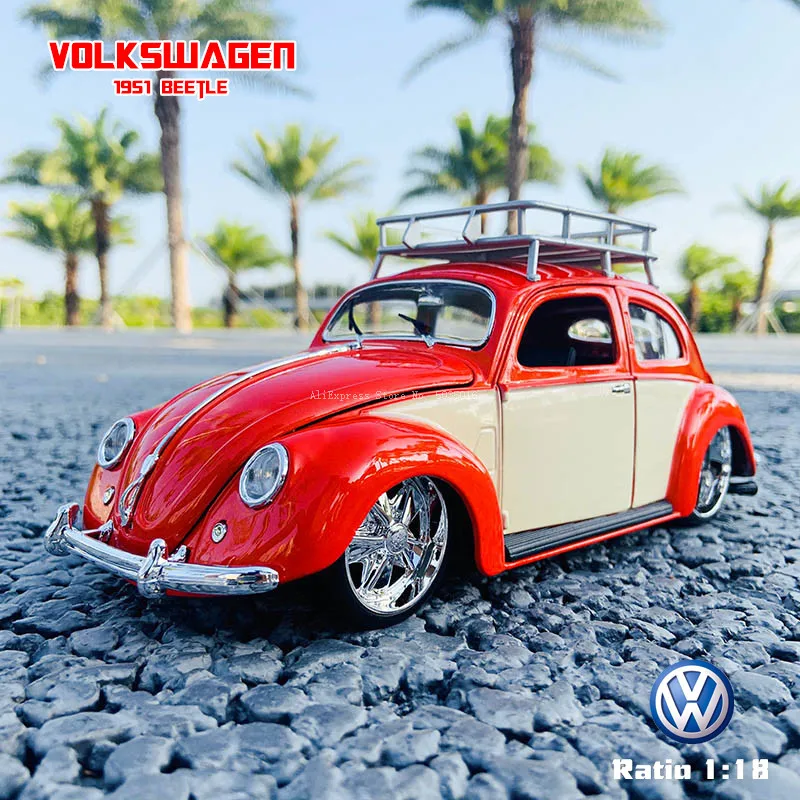 Maisto 1:18 1951 Volkswagen Beetle Vintage Classic Car Alloy Retro Car Model Classic Car Model Car Decoration Collection Gift