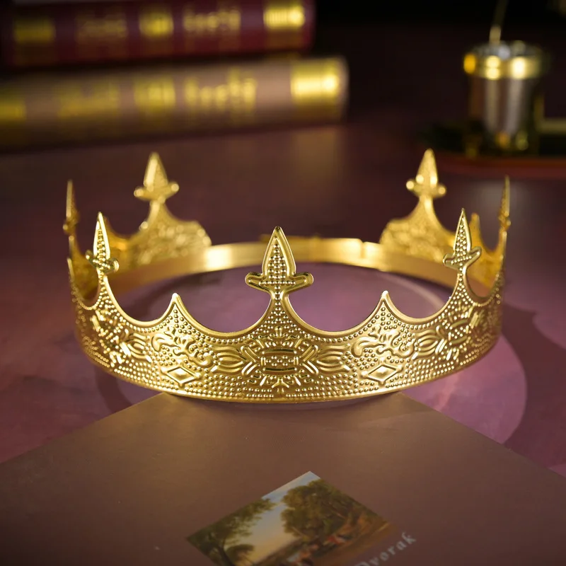 Kmvexo King Crown For Men - Royal Men'S Crown Prince Tiara Per Matrimonio Compleanno Prom Party Decorazioni Di Halloween Gioielli