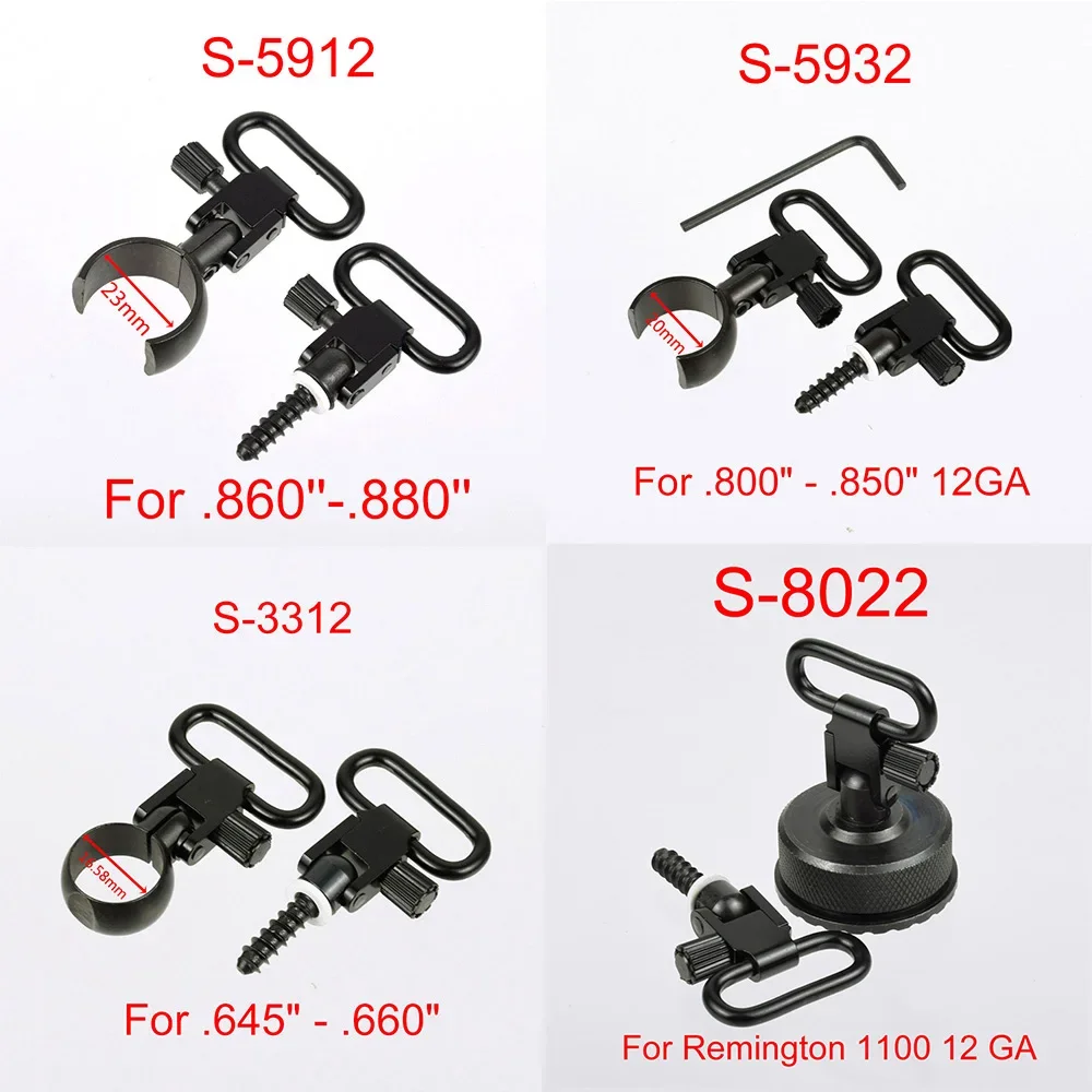 Tactical Metal Quick Staccabile Sling Swivels Adapter Set Per Fucile Shotgun Mossberg 500 Remington 870 1100 Express 20Ga 12Ga
