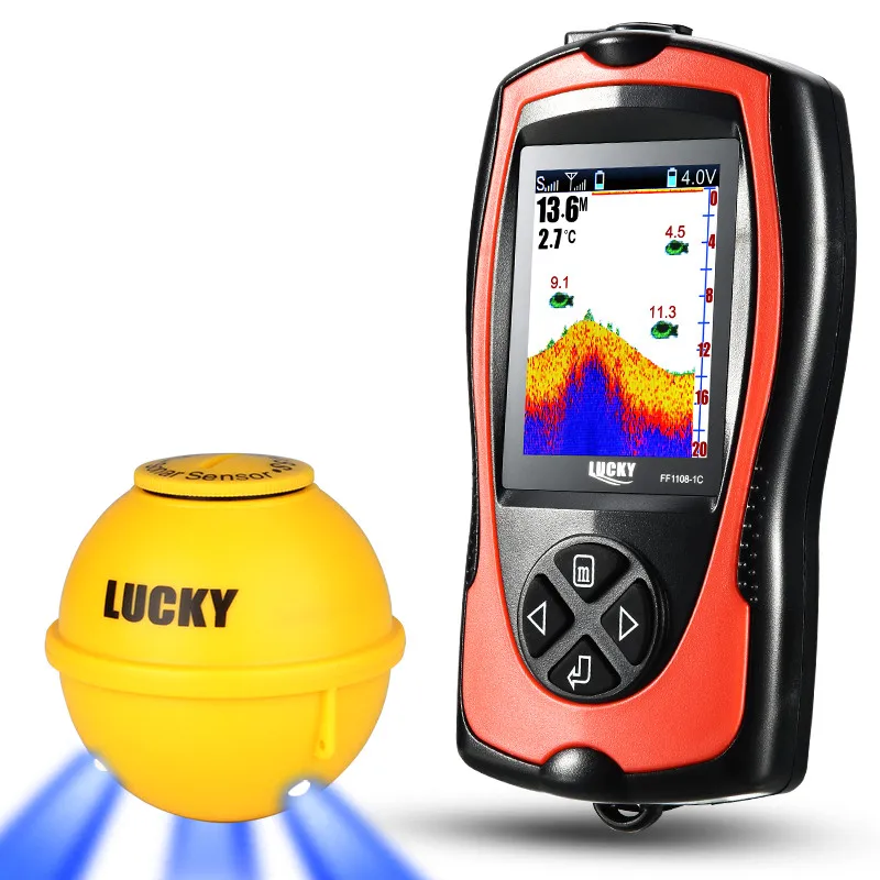 Lucky Ricaricabile Fish Finder Ff1108-1Cwla Wireless Findfish Sonar Sensor Fish Finder Ecoscandaglio Deep Fishfinder Bitefish
