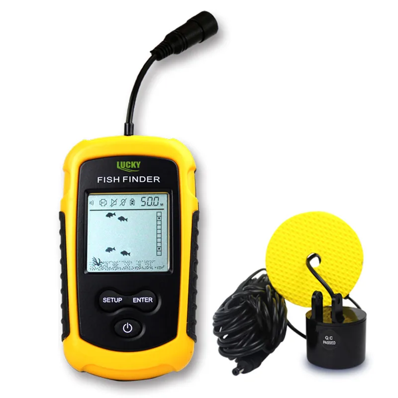 Lucky Ff1108 Ecoscandaglio Cablato Sensore Sonar Trasduttore Di Allarme Acqua Profondità Più Profonda Ecoscandaglio Portatile Ecoscandaglio Per La Pes
