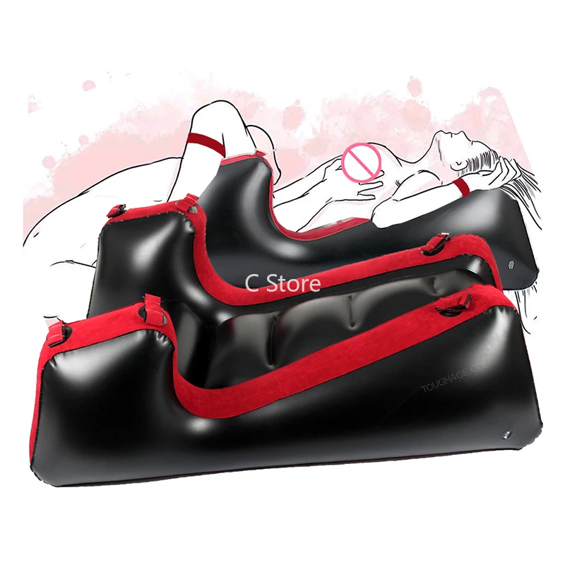 Cuscino Del Sesso Divano Gonfiabile Manette Mobili Del Sesso Per Coppia Posizione Più Profonda Supporto Sedia Erotica Bdsm Cuscino Bondage Gamba Apert